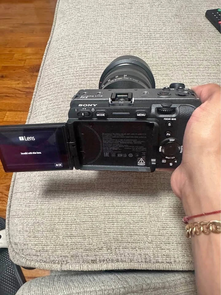 Sony FX3 frame cinema line camera with the lens