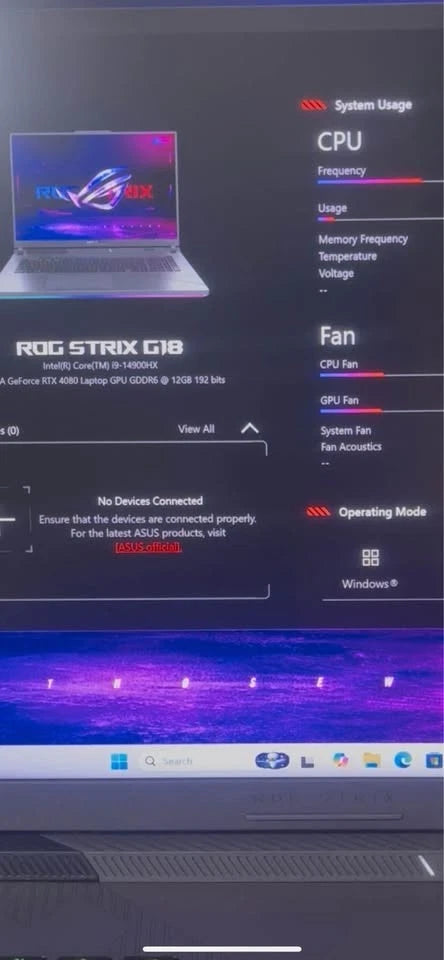 Asus ROG Strix 18 Gaming laptopI9-14th Gen, 4080 12Gb , 32Gb ram, 2Tb SSD