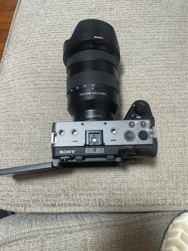Sony FX3 frame cinema line camera with the lens