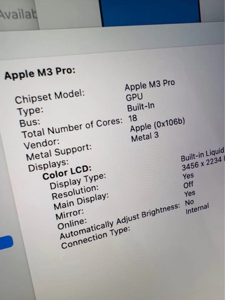 16-inch MacBook Pro (M3 Pro, 36GB RAM, 4TB SSD, AppleCare+)